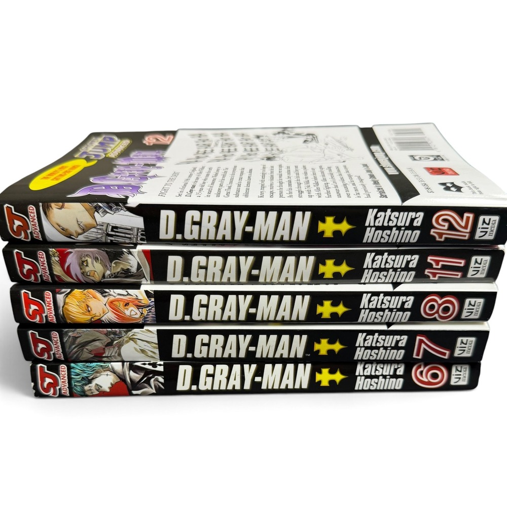 D.Gray-man Manga Lot Volumes 6 7 8 11 12 Katsura Hoshino Viz Media English SJ